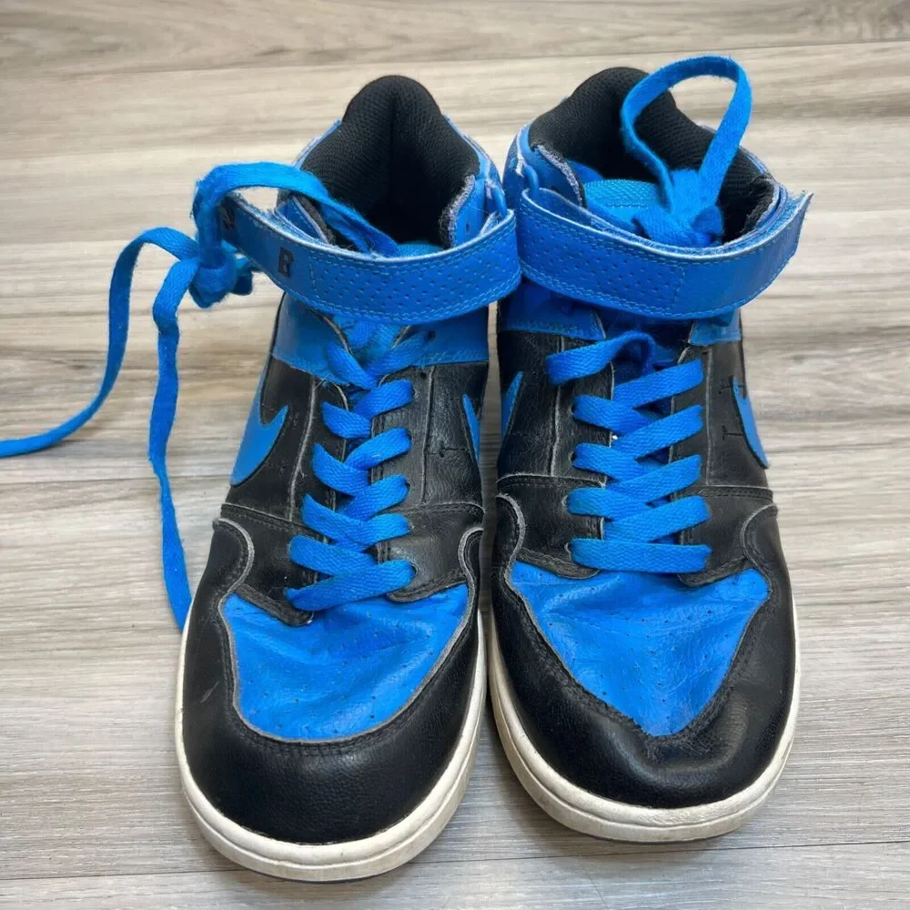 Nike Boys‎ Mogan Mid 2 SB 645025-400 Blue Black Casual Shoes Sneakers Size 6.5Y